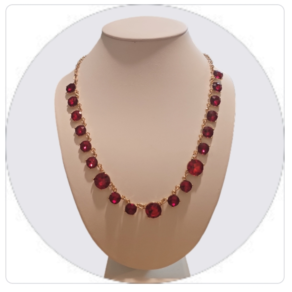 Anne & Ava Long Gold Toned Statement Necklace. - Picture 5 of 6